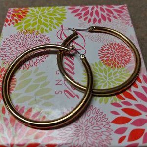 Premier Designs hoop Earrings
Goldtone